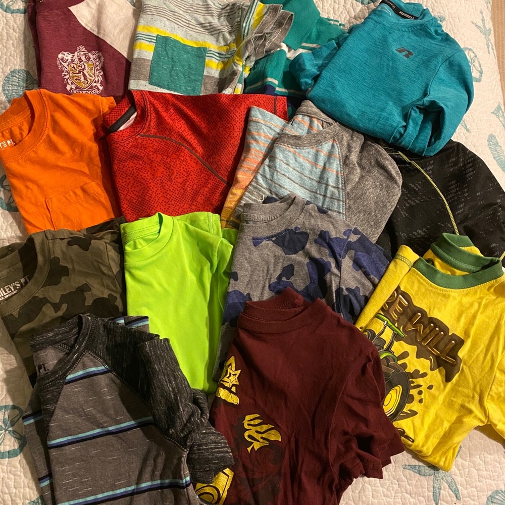 Lot of boys shirts. Size XS, 4/5.
